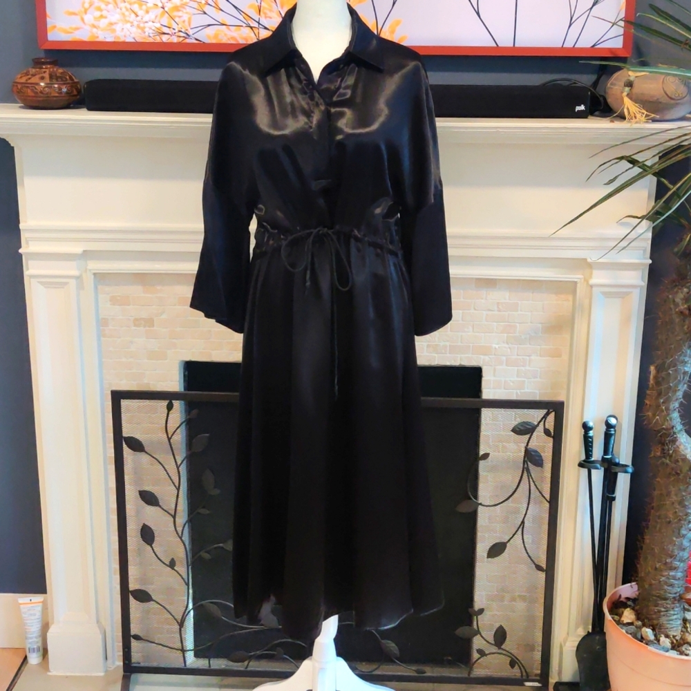 Bimba y Lola black satin dress size S